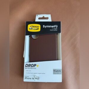 OtterBox Apple iPhone 16 plus Cactus Leather Symmetry Case w/ MagSafe - brown
